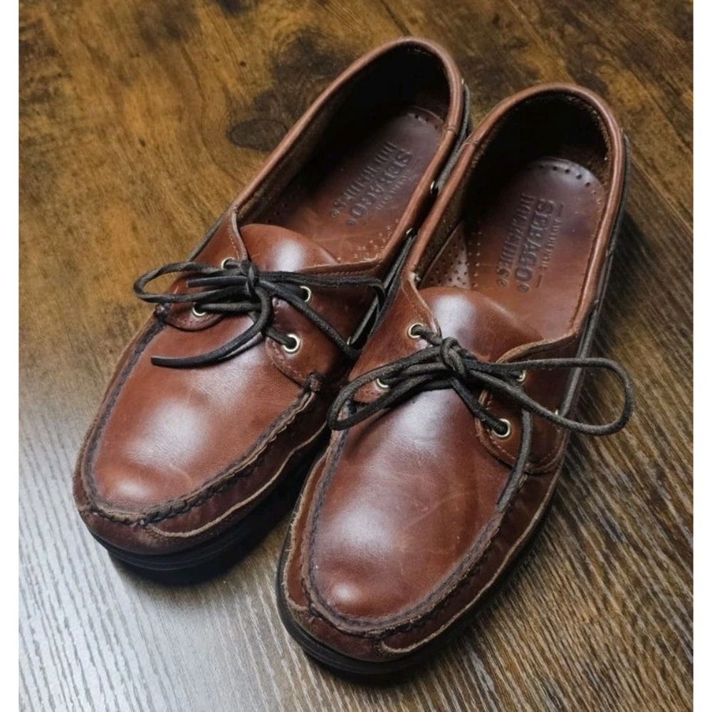 Sebago Dockside Portland Waxed Shoes Size 10.5 Men's